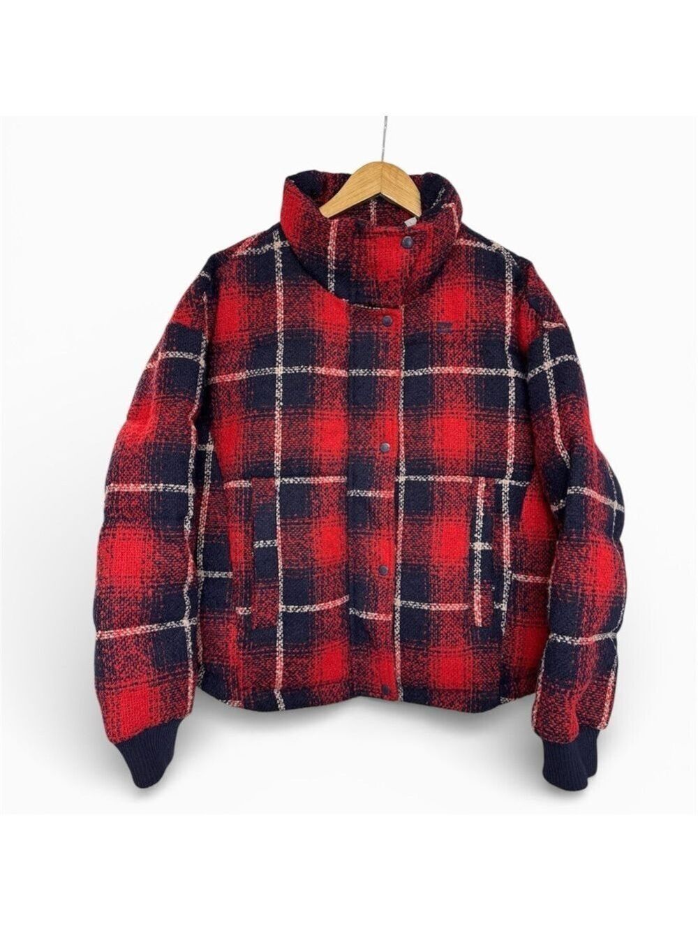 Levi's Wool Blend Quilted Plaid Jacket